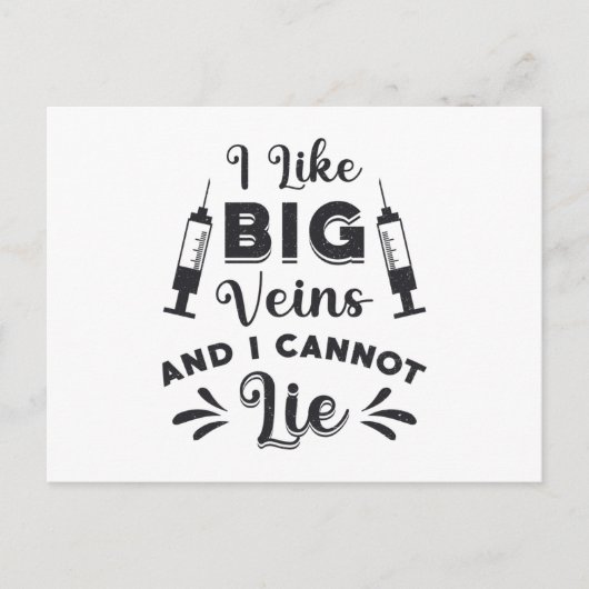 Phlebotomist私は大きな静脈のphlebotomyギフトが好き ポストカード (正面)