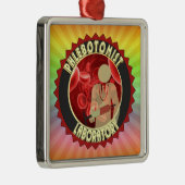 PHLEBOTOMIST血液ロゴ メタルオーナメント (右)