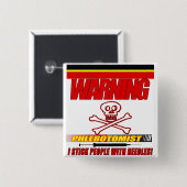 PHLEBOTOMIST警告します- I針を持つ棒人間たち 缶バッジ (正面&裏面)