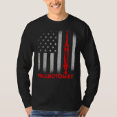 Phlebotomist針旗Phlebotomy技術者1 Tシャツ (正面)
