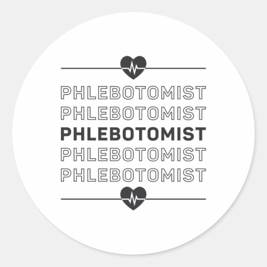 Phlebotomist静脈切開医療ナースドクターギフト ラウンドシール (正面)