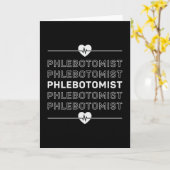 Phlebotomist静脈切除術ナースドクターメディカルギフト カード (黄色い花)
