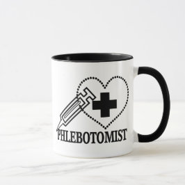 PHLEBOTOMIST -医学スポイトのハート マグカップ