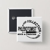 PHLEBOTOMIST – 正確で素敵 – 缶バッジ (正面&裏面)