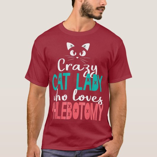 Phlebotomist Cat Lady Blood Lab  Phlebotomy Gift Tシャツ (正面)