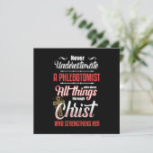 Phlebotomist Christ Jesus Phlebotomy Blood Gift 招待状 (スタンド正面)