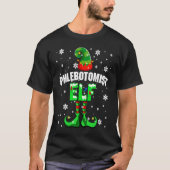 Phlebotomist Elf Christmas Elf Costume Matching Fa Tシャツ (正面)