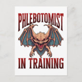 Phlebotomist in Training Funny Student Bat ポストカード (正面)