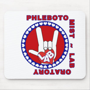 PHLEBOTOMIST LOVEロゴLABAORTORY マウスパッド