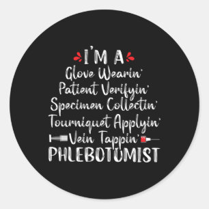 Phlebotomist Phlebotomy技術者のおもしろいナースCli ラウンドシール