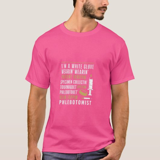 Phlebotomist Phlebotomy技術者のおもしろいナースCli Tシャツ (正面)