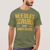 Phlebotomist Phlebotomy Kit Needles Scrubs And Tシャツ (正面)