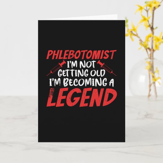 Phlebotomist Phlebotomy Legend カード (黄色い花)