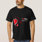 Phlebotomist Phlebotomy Syringe Veins Heart Pulse  Tシャツ (正面)