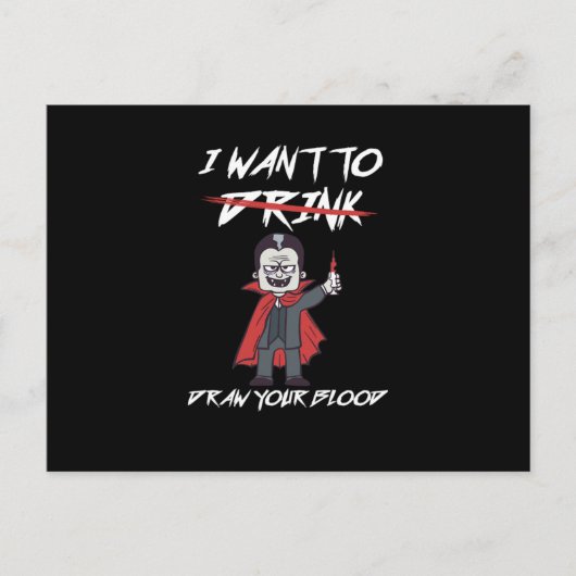 Phlebotomist Phlebotomy Vampire血シリンジギフト ポストカード (正面)