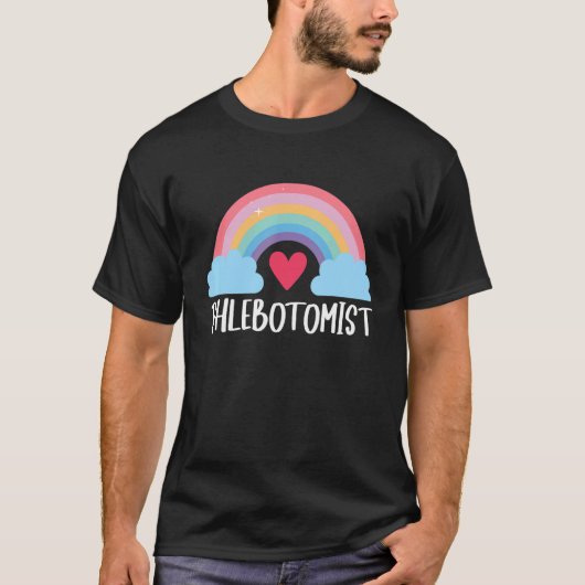 Phlebotomist Rainbow Heart Phlebotomy Gifts Access Tシャツ (正面)