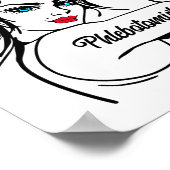 Phlebotomist Rosie The Riveter Pin Up ポスター (角)