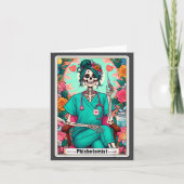 Phlebotomist Tarot Card Skeleton Phlebotomy Tech P カード (正面)