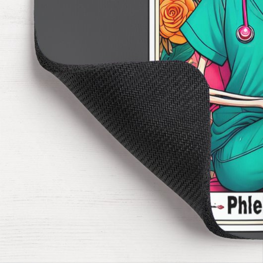 Phlebotomist Tarot Card Skeleton Phlebotomy Tech P マウスパッド (コーナー)