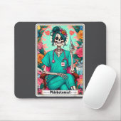 Phlebotomist Tarot Card Skeleton Phlebotomy Tech P マウスパッド (マウス)