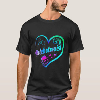 Phlebotomist Tech Technician He Water Color Tシャツ