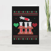 Phlebotomist Ugly Christmas Sweater Xmas カード (正面)