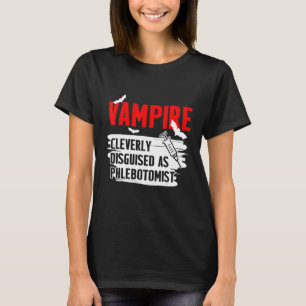 Phlebotomist Vampire Phlebotomy技術者1 Tシャツ