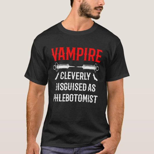 Phlebotomist Vampire Phlebotomy技術者2 Tシャツ (正面)