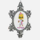 Phlebotomyのひよこの雪片のオーナメント スノーフレークピューターオーナメント (左)