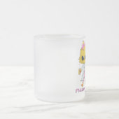 Phlebotomyのひよこ10のozの曇らされたガラスのコーヒー・マグ フロストグラスマグカップ (中央)