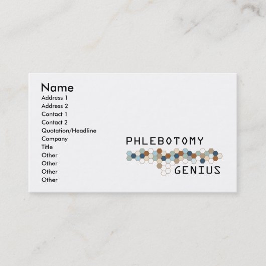 Phlebotomyの天才 名刺 (正面)