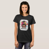 Phlebotomy Life Messy Bun Black Women Phlebotomist Tシャツ (正面フル)