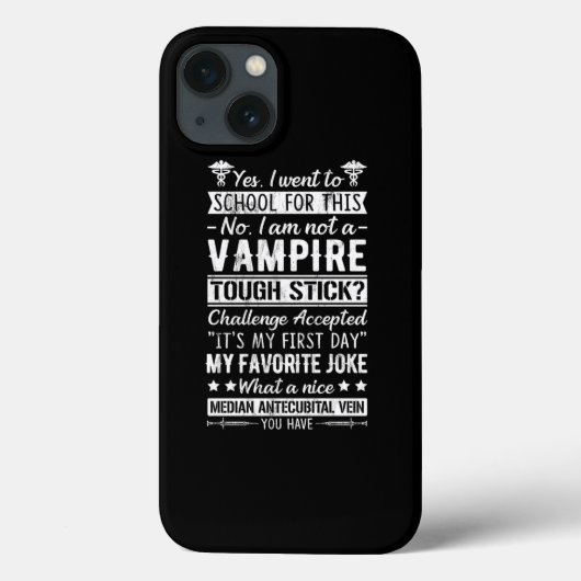 Phlebotomy S Phlebotomist Vampire  Case-Mate iPhoneケース (裏面)