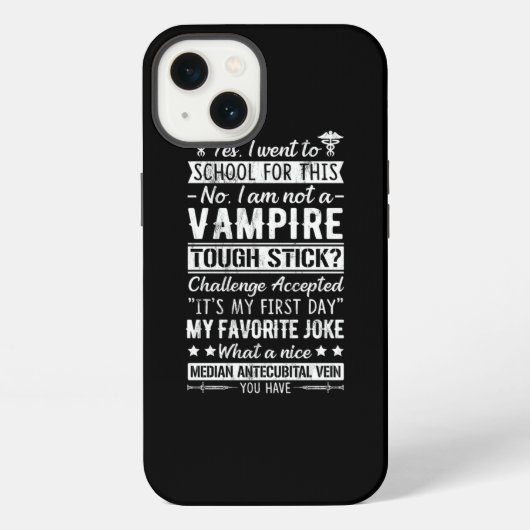 Phlebotomy S Phlebotomist Vampire  iPhoneケース (裏面)