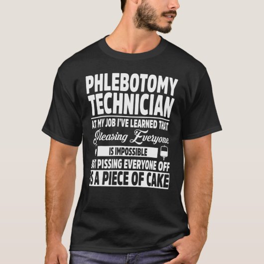 Phlebotomy Technician Apparel  Top  Technicians De Tシャツ (正面)