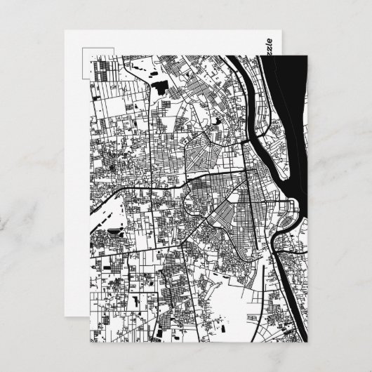 Phnom Penh Cambodia City Map ポストカード (正面/裏面)