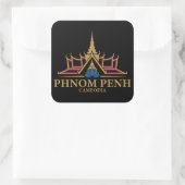 Phnom Penh Cambodia Southeast Asia スクエアシール (バッグ)