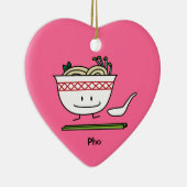 Phoのヌードルボールのベトナムのスープ用のスプーンの箸 セラミックオーナメント (右)