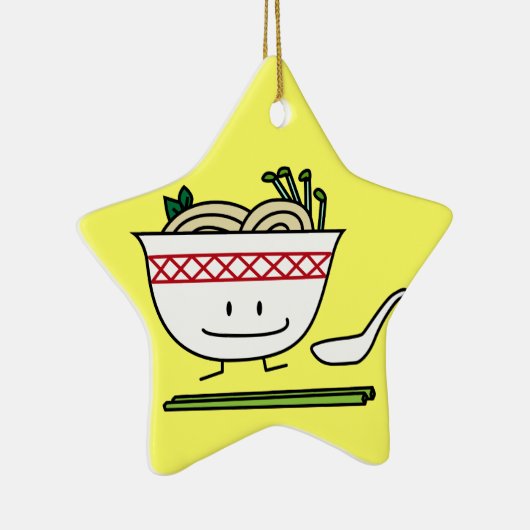 Phoのヌードルボールのベトナムのスープ用のスプーンの箸 セラミックオーナメント (右)