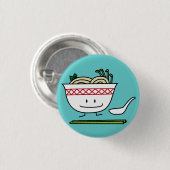 Phoのヌードルボールのベトナムのスープ用のスプーンの箸 缶バッジ (正面&裏面)