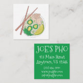 PHOベトナム料理チキンヌードルスープ箸 スクエア名刺 (正面/裏面)