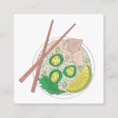 PHOベトナム料理チキンヌードルスープ箸 スクエア名刺 (正面)