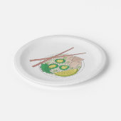 PHOベトナム料理チキンヌードルスープ箸 ペーパープレート (アングル)