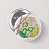 PHOベトナム料理チキンヌードルスープ箸 缶バッジ (正面&裏面)