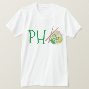 PHOベトナム料理チキンヌードルスープ箸 Tシャツ