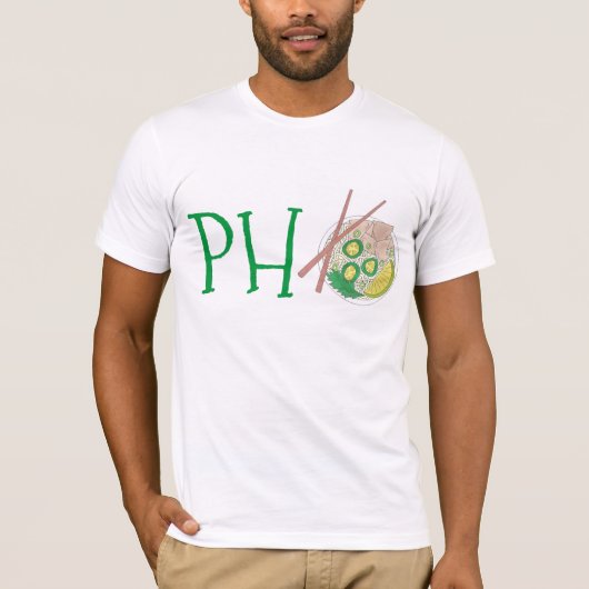 PHOベトナム料理チキンヌードルスープ箸 Tシャツ (正面)
