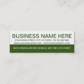 PHOボウルはっきりした顧客ロイヤリティ ロイヤリティカード (裏面)