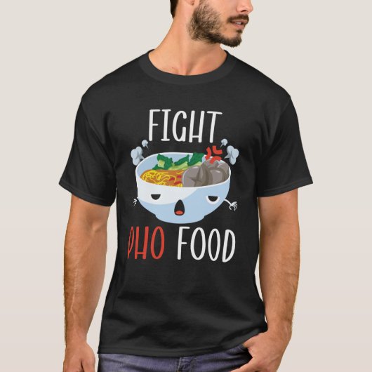 Pho食べ物の箸ベトナム麺アジア Tシャツ (正面)