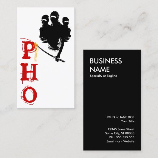 PHO :忍者 名刺 (正面/裏面)