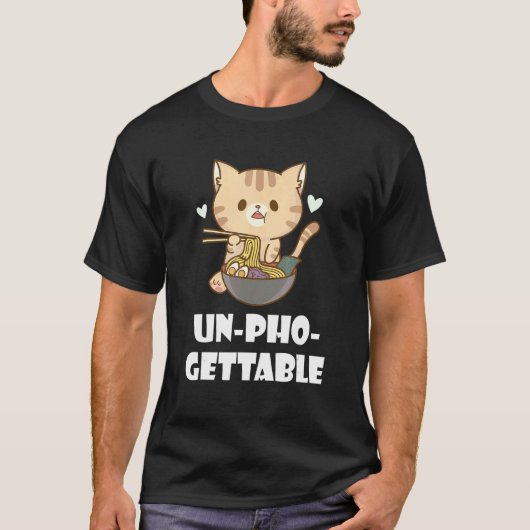 Pho Cat忘れられないベトナム麺スープ Tシャツ (正面)
